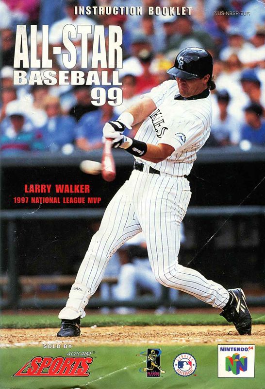 Manual for All-Star Baseball 99 (Nintendo 64): Front