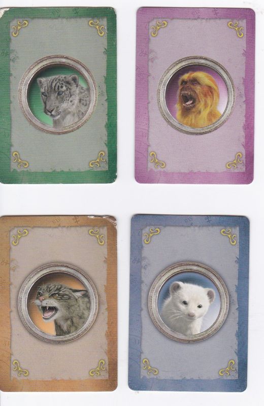 Other for The Golden Compass: DVD Adventure Board Game (DVD Player) (This edition of the game comes in an embossed tin box): Player's Token Cards: These slot into plastic bases and are the same on both sides