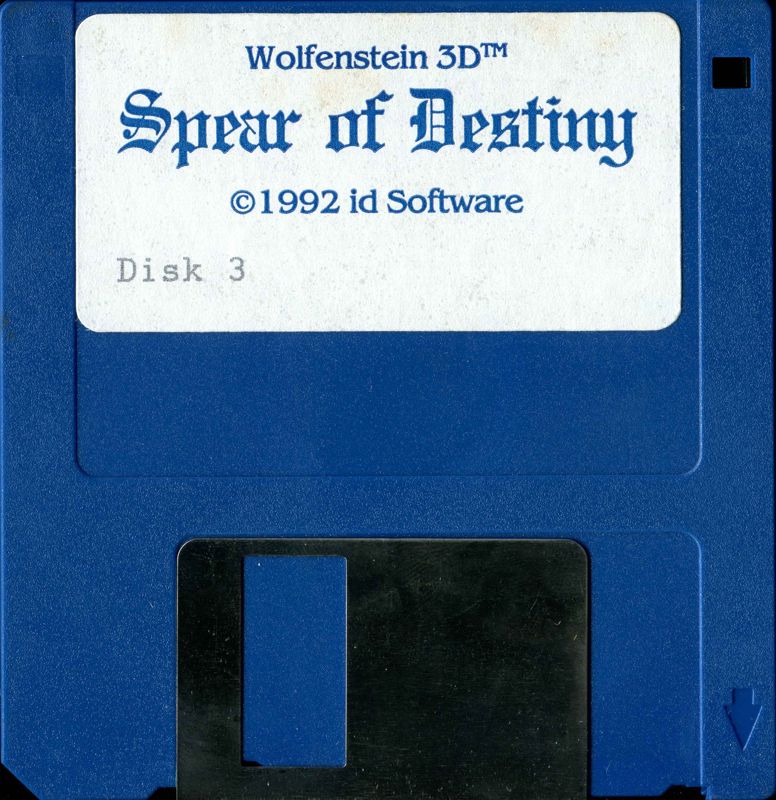 Media for Spear of Destiny (DOS) (3.5" Disk Release): Disk 3