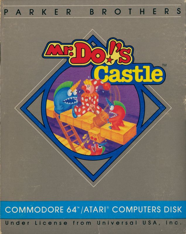 Front Cover for Mr. Do!'s Castle (Atari 8-bit and Commodore 64)