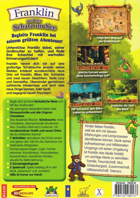 Back Cover for Franklin et le Trésor du Lac (Macintosh and Windows)