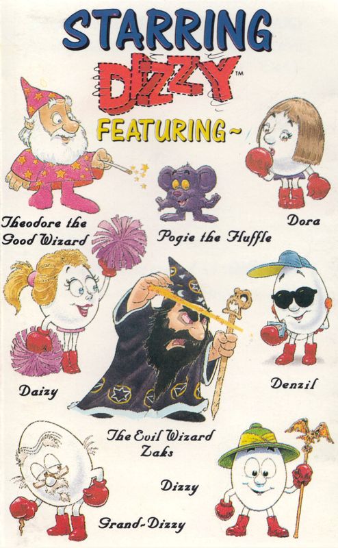Inside Cover for Magicland Dizzy (ZX Spectrum): side A, I (next front cover)