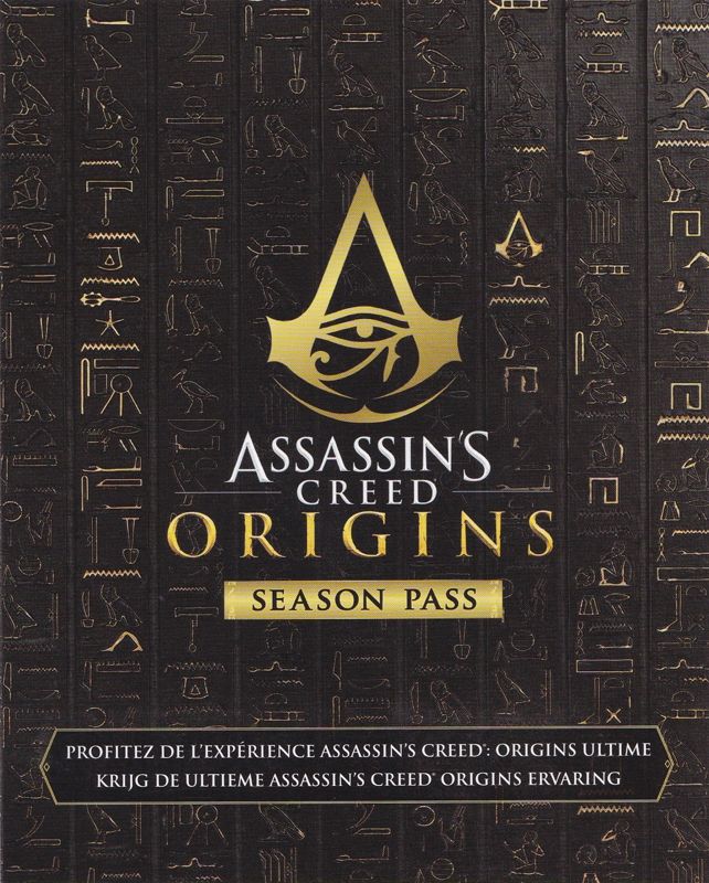 Advertisement for Assassin's Creed: Origins (Deluxe Edition) (PlayStation 4): Season Pass - Booklet - Front