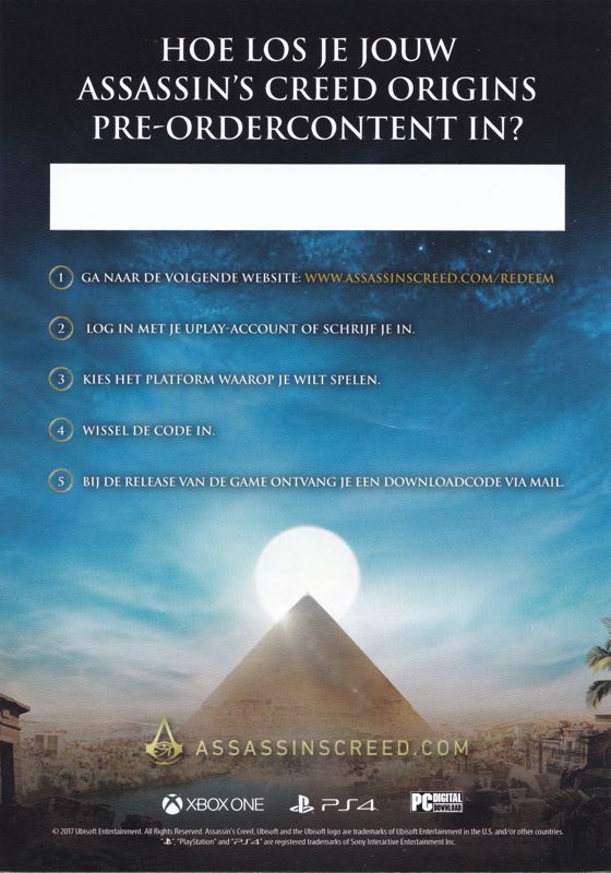 Assassin's Creed: Origins (Deluxe Edition) cover or packaging material -  MobyGames