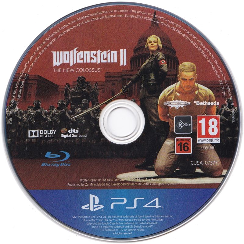 Media for Wolfenstein II: The New Colossus (Collector's Edition) (PlayStation 4)