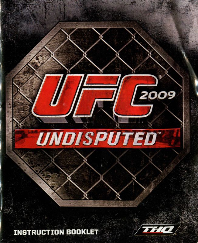 Manual for UFC 2009 Undisputed (PlayStation 3): Front