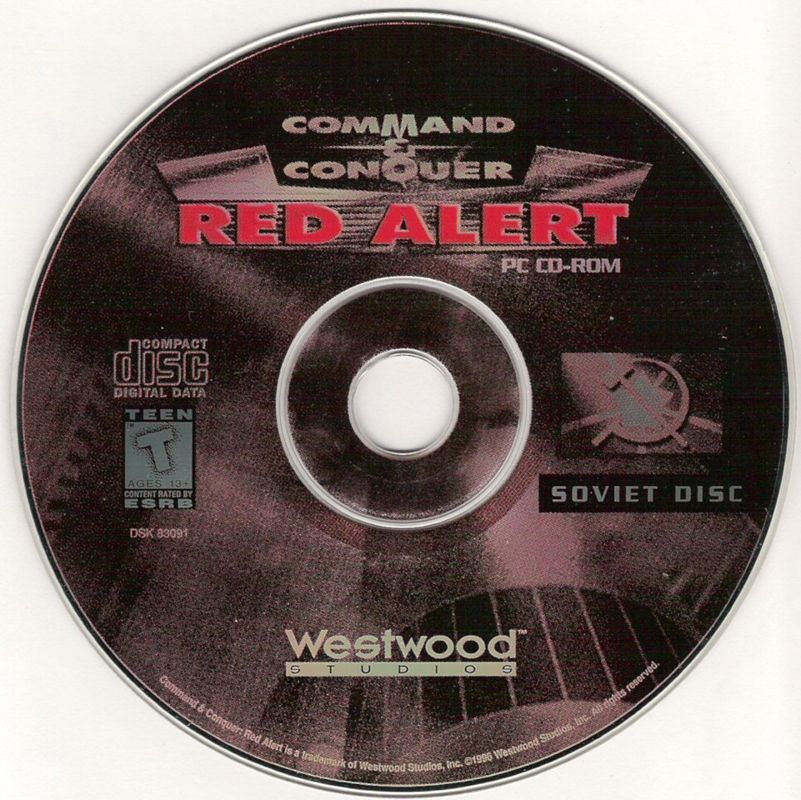 Media for Command & Conquer: Red Alert (DOS and Windows) (Box with only DOS printed on the front (Windows also included on discs)): Disc 2 - Soviet
