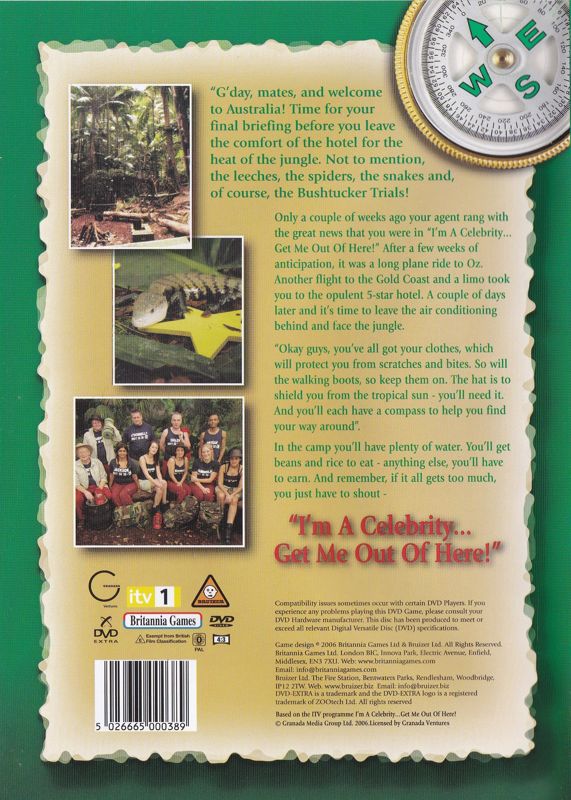 Other for I'm a Celebrity Get Me Out of Here! (DVD Player): Keep Case: Back