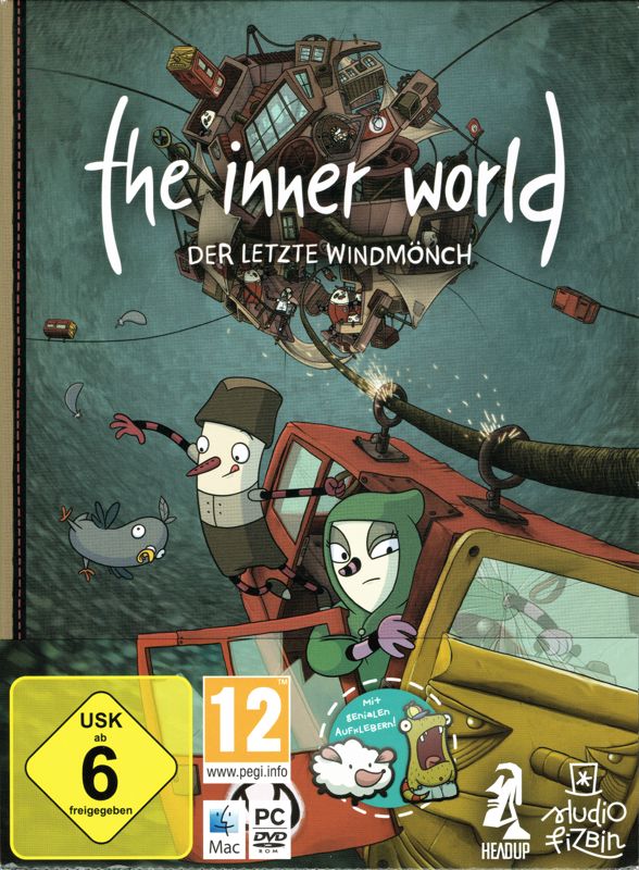 Front Cover for The Inner World: The Last Wind Monk (Linux and Macintosh and Windows): w/ surrounding paper