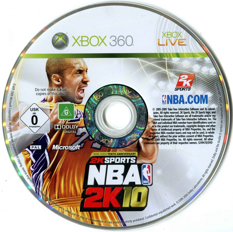 NBA 2K10 cover or packaging material - MobyGames