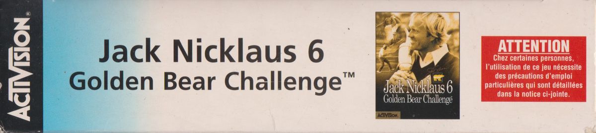 Spine/Sides for Jack Nicklaus 6: Golden Bear Challenge (Windows) ("Collection Légendes - Sports" release): Top