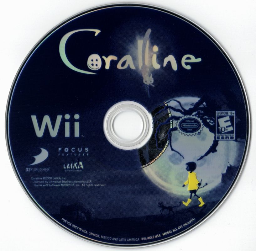 Coraline cover or packaging material MobyGames