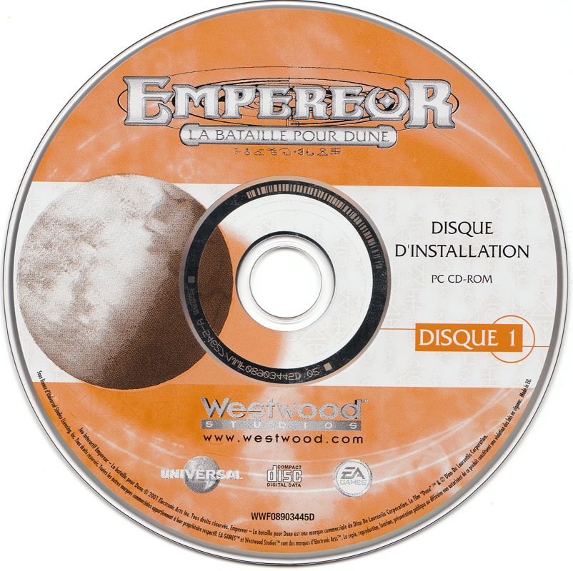 Media for Emperor: Battle for Dune (Windows) (EA Classics release): Disc 1 - Install