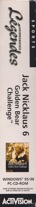 Spine/Sides for Jack Nicklaus 6: Golden Bear Challenge (Windows) ("Collection Légendes - Sports" release): Right