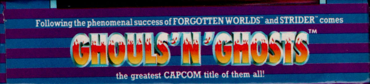 Spine/Sides for Ghouls 'N Ghosts (Commodore 64): Front - Bottom