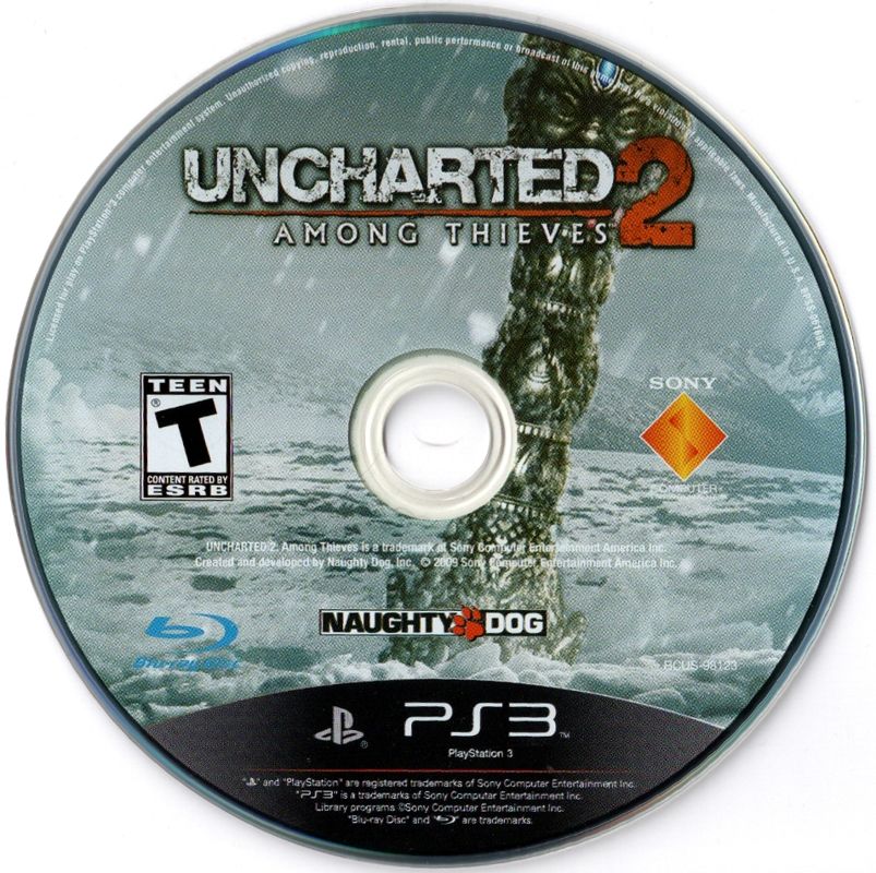 Media for Uncharted 2: Among Thieves (PlayStation 3) (Revised packaging)