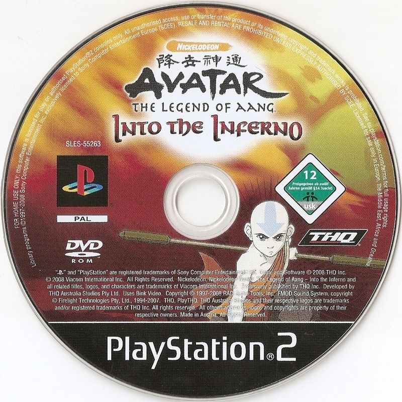 Media for Avatar: The Last Airbender - Into the Inferno (PlayStation 2)