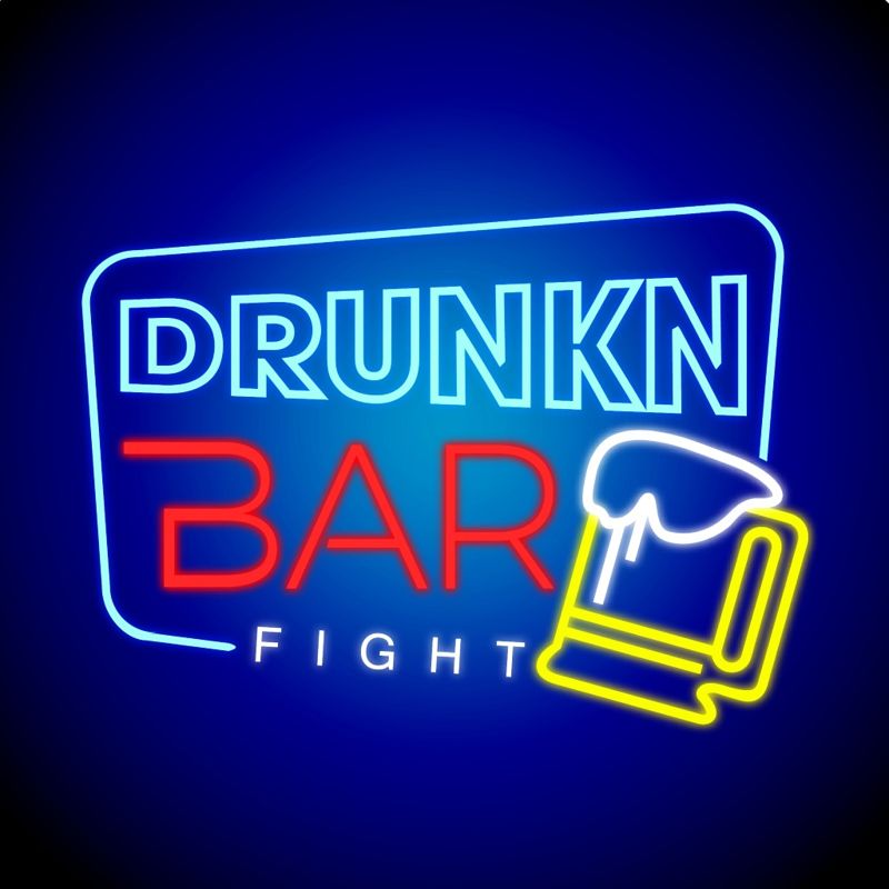 Front Cover for Drunkn Bar Fight (PlayStation 4) (download release)