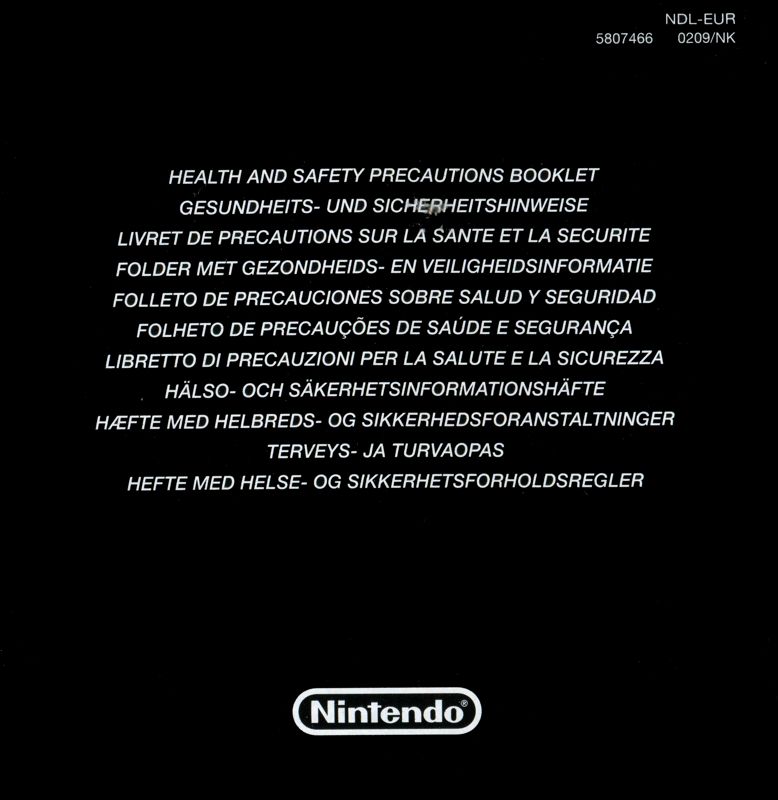 Extras for High School Musical 3: Senior Year (Nintendo DS): Warranty information booklet - front
