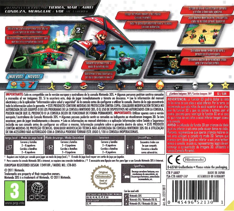 Mario Kart 7 cover or packaging material - MobyGames