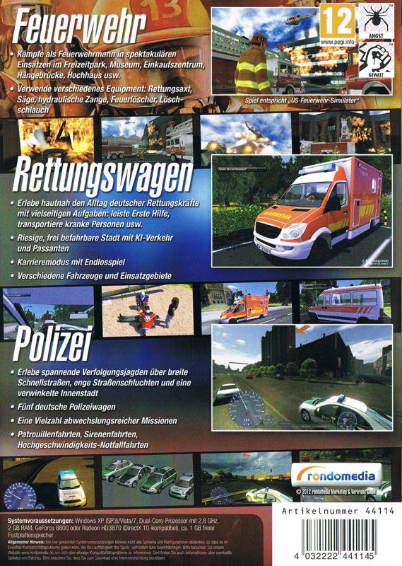 Back Cover for Das Rettungs-Simulationspaket (Windows)