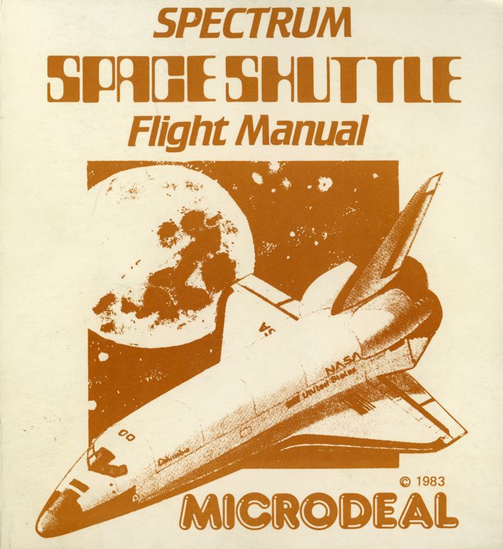 Manual for Shuttle Simulator (ZX Spectrum): front cover