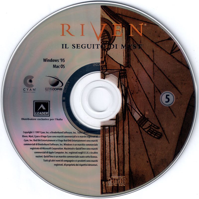 Media for Riven: The Sequel to Myst (Macintosh and Windows): Disc 5