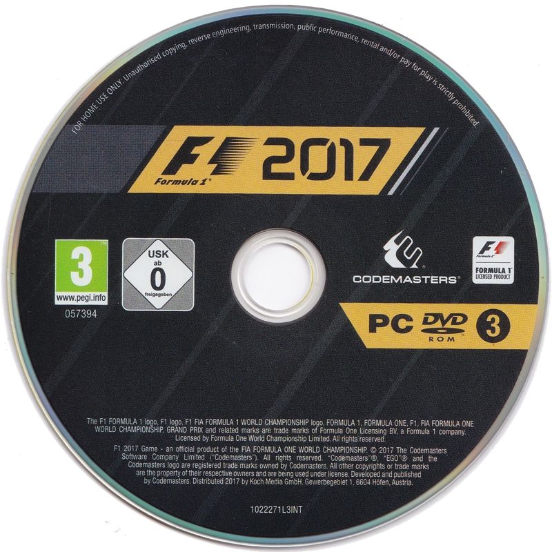 Media for F1 2017: Special Edition (Windows): Disc 3