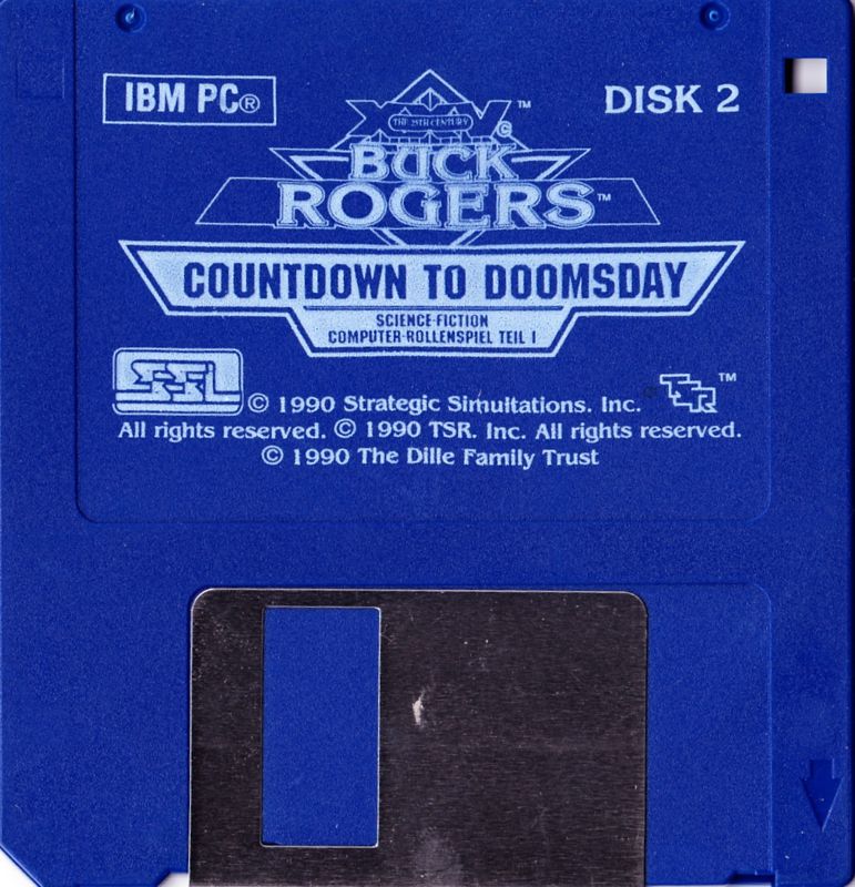 Media for Buck Rogers: Countdown to Doomsday (DOS) (3.5" disk release): Disk 2/2