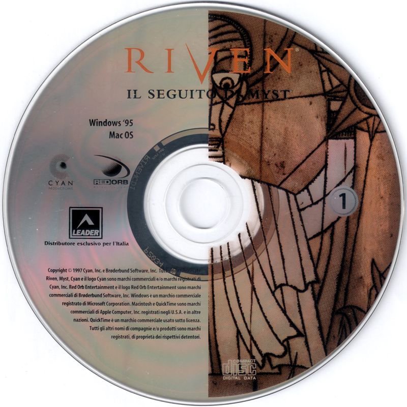 Media for Riven: The Sequel to Myst (Macintosh and Windows): Disc 1