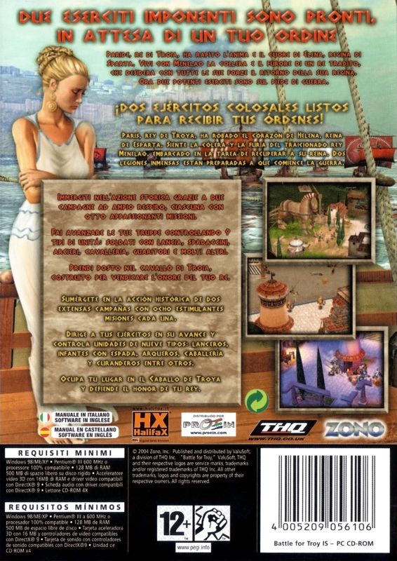 Back Cover for Battle for Troy (Windows)