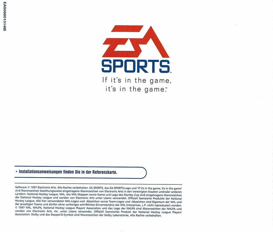 Other for NHL 98 (Windows): Jewel Case - Back