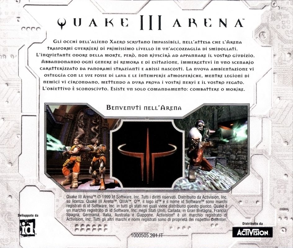 Other for Quake III: Arena (Windows): Jewel Case - Back