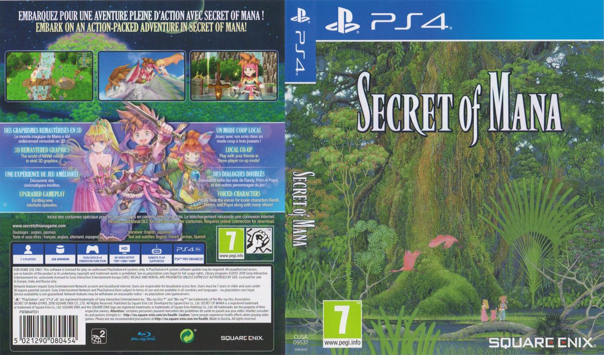 Full Cover for Secret of Mana (PlayStation 4)