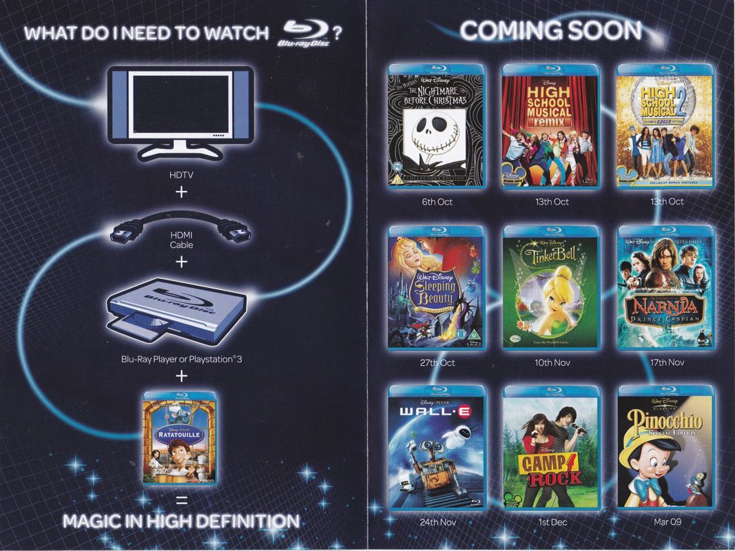 Advertisement for Disney Hannah Montana: DVD Game (DVD Player) (The keep case comes inside a card sleeve): Two panel advertisement: Front and Back