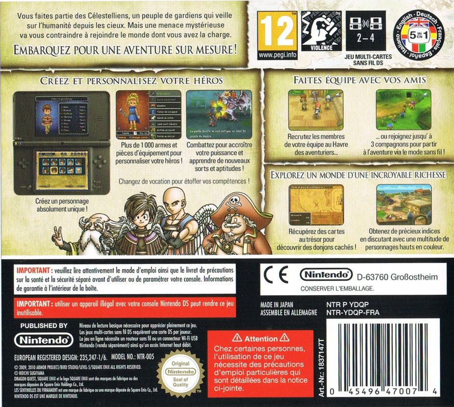 Dragon Quest Ix Sentinels Of The Starry Skies Cover Or Packaging Material Mobygames