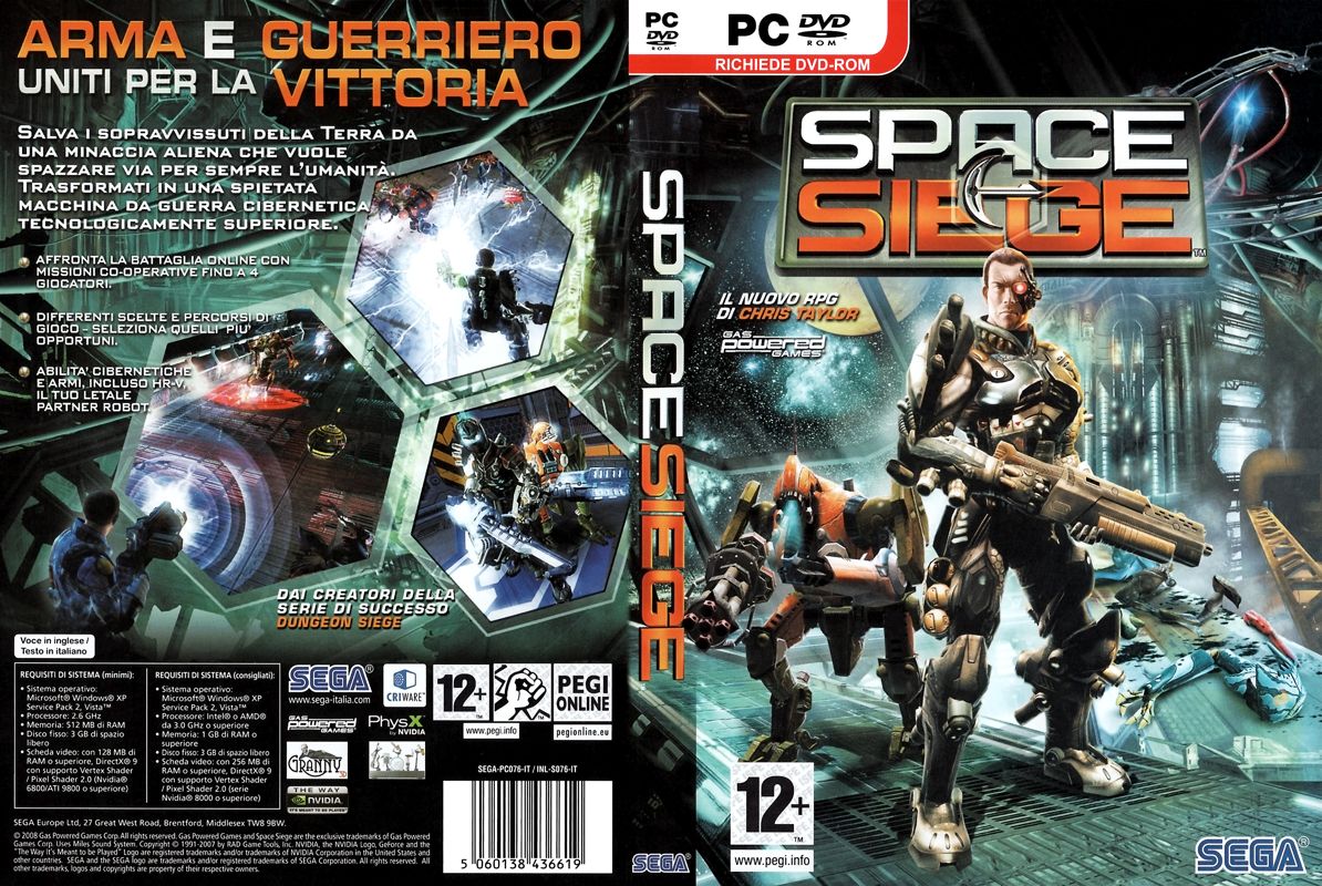 Space Siege cover or packaging material - MobyGames