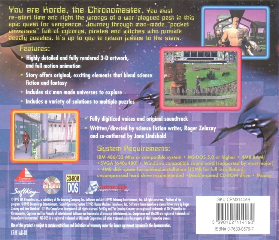 Back Cover for Chronomaster (DOS) (SoftKey release)