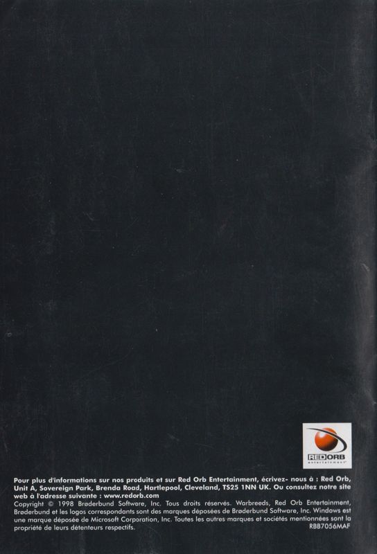 Manual for WarBreeds (Windows): Back