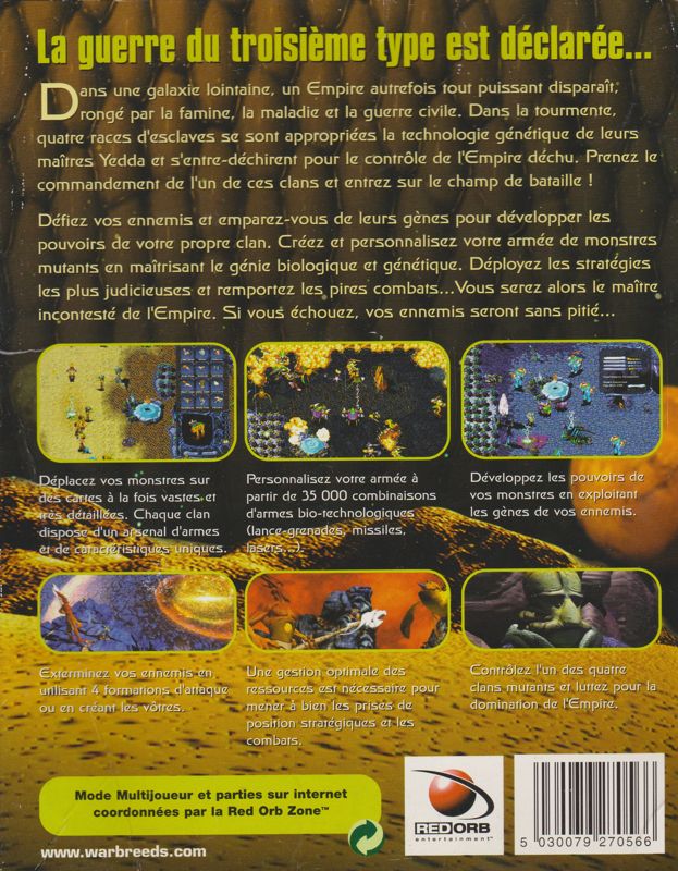 Back Cover for WarBreeds (Windows)