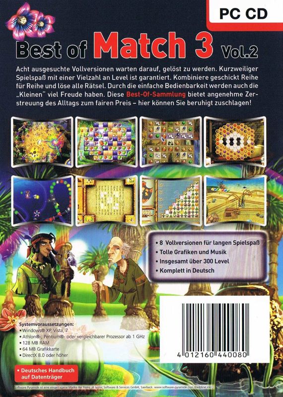 Back Cover for Best of Match 3: Vol.2 (Windows)