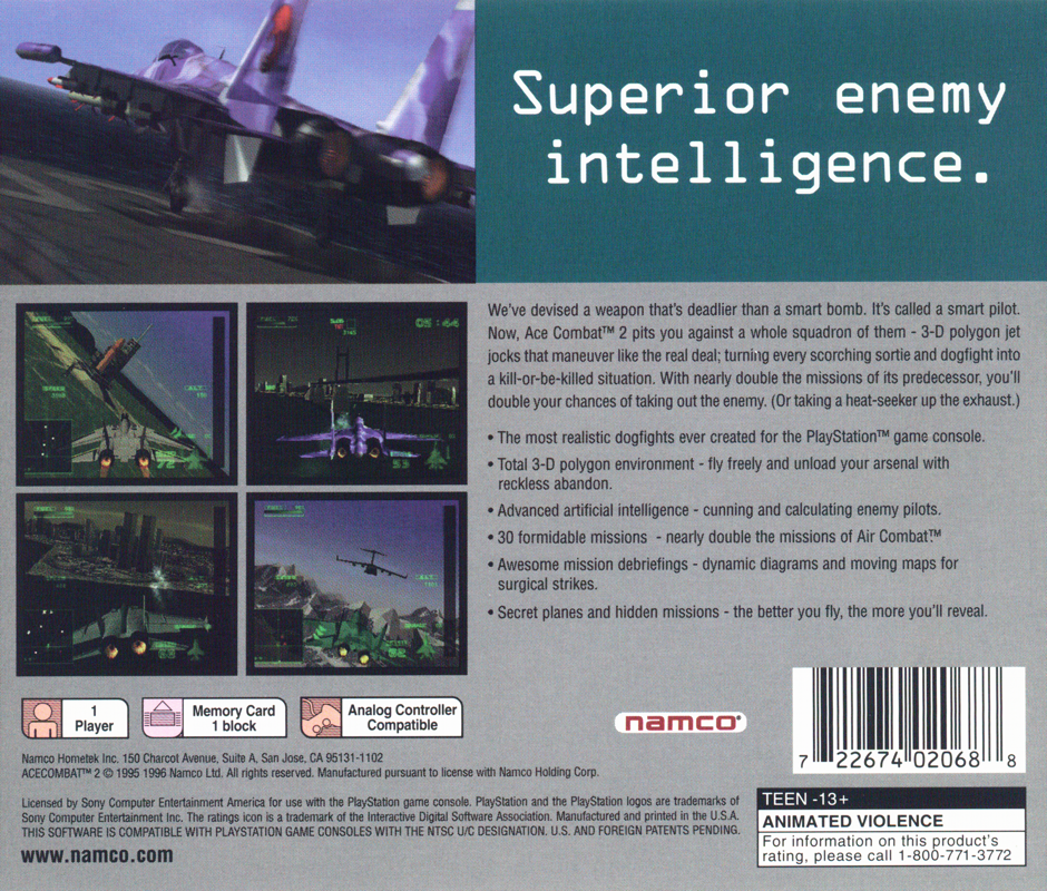 Ace Combat 2 Cover Or Packaging Material - Mobygames