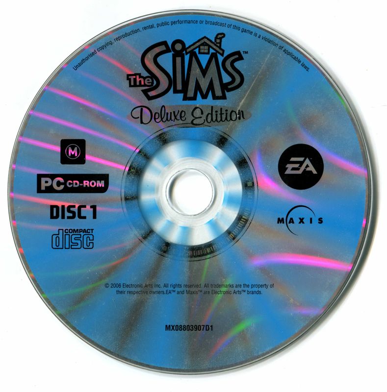 Media for The Sims: Deluxe Edition (Windows) (Re-release): Disc 1