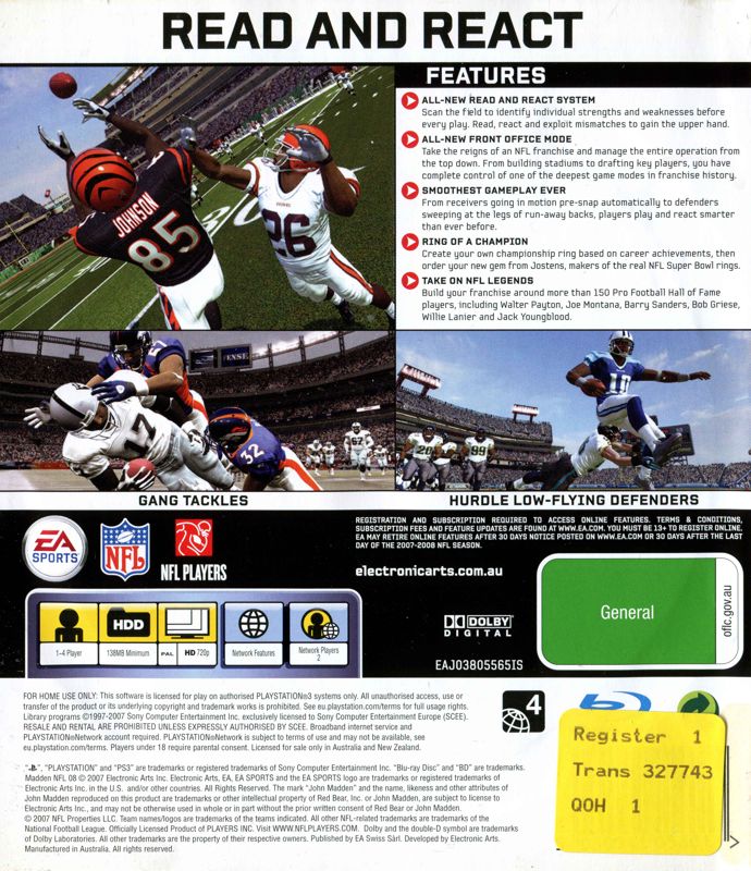 Covers & Box Art: Madden NFL 08 - PSP (1 of 1)