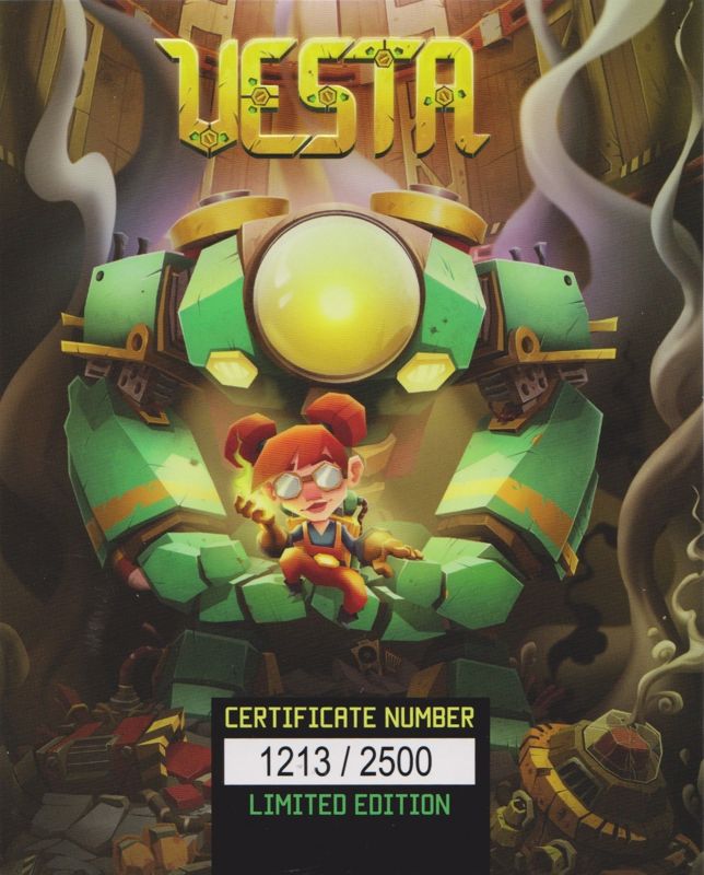 Extras for Vesta (Limited Edition) (PlayStation 4) (English+Chinese Asia version): Certificate - Front