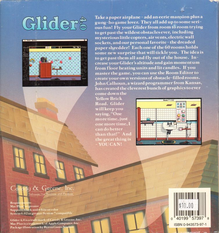 Back Cover for Glider 4.0 (Macintosh)