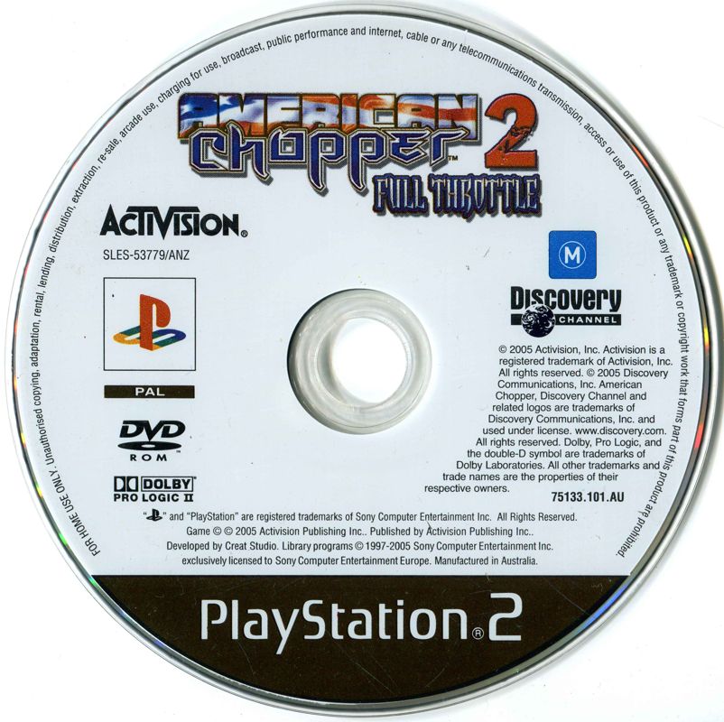Media for American Chopper 2: Full Throttle (PlayStation 2)