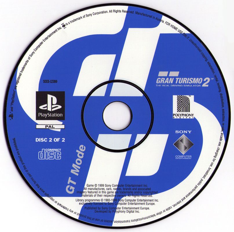 Media for Gran Turismo 2 (PlayStation): Disc 2 - GT Mode