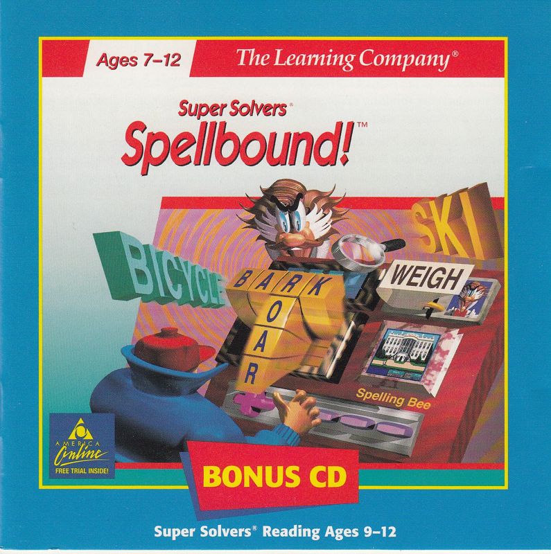 Front Cover for Super Solvers: Spellbound! (Macintosh and Windows and Windows 3.x) (1998 Release (as a bonus CD for Super Solvers Reading Ages 9-12))