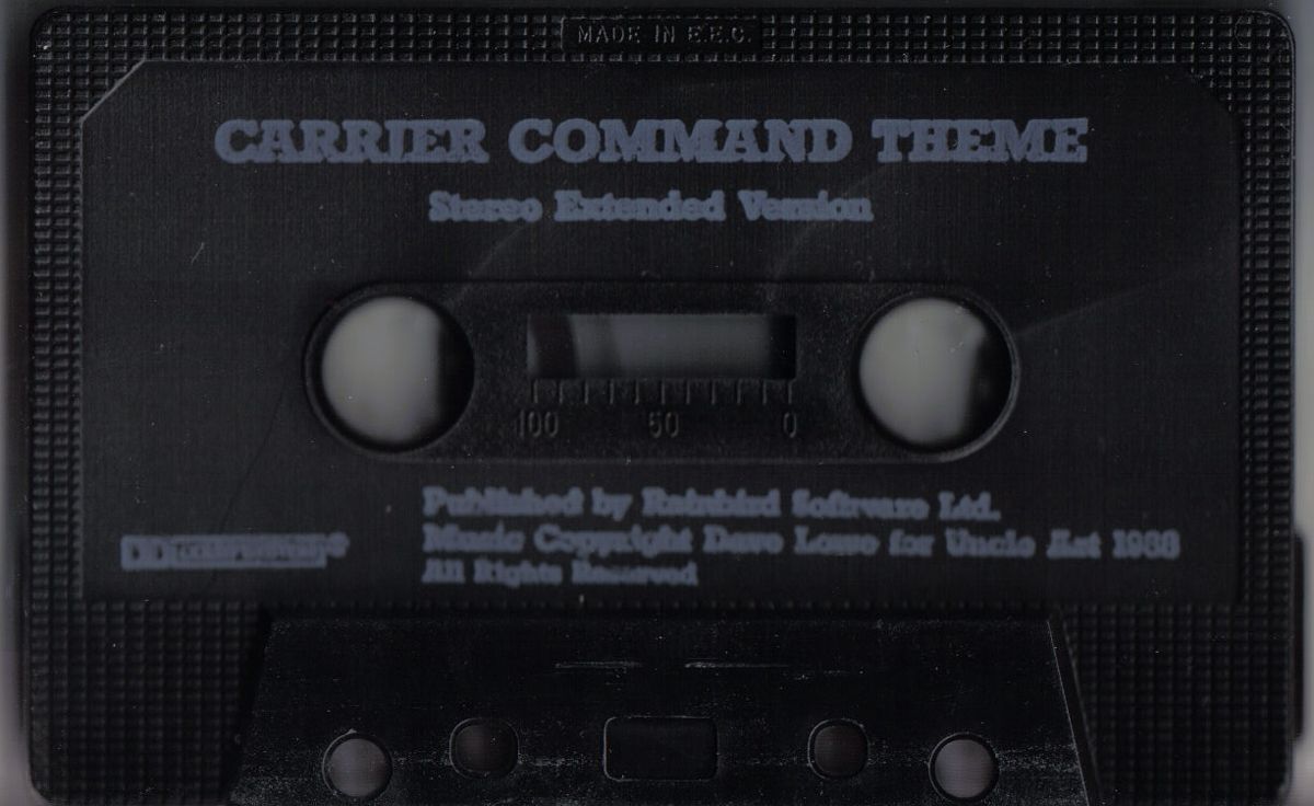 Media for Carrier Command (Commodore 64): Theme Tape